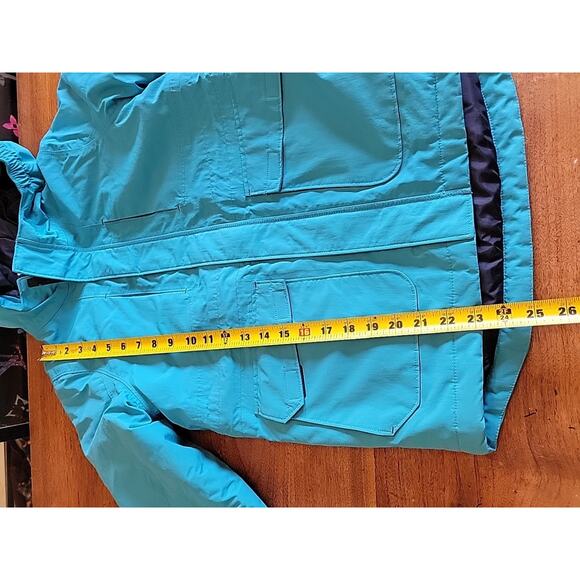 Lands End Girls Teal Soft Lined Winter Hooded Jacket Size Small 7-8 - Picture 9 of 10